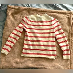 Massimo Dutti cream sweater with red stripes
